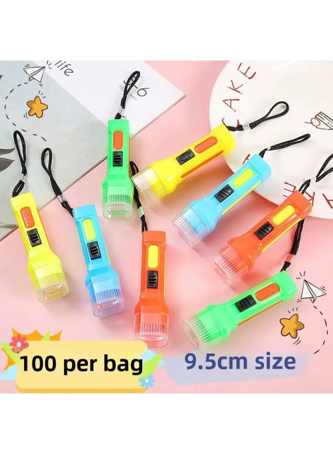 Loquat Mini Student Flashing LED Light Stick Transparent Crystal Plastic Torch Convenient Home Use Children's Teaching Aid-Color:Mini Bright Flashlight - Image 2