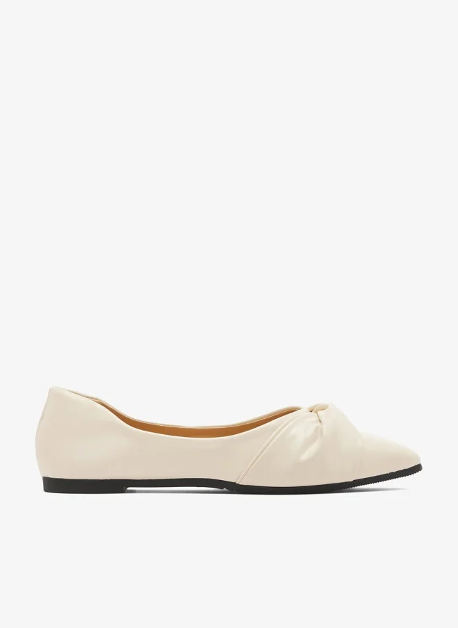 ELLA Two Tone Accent Pointed Toe Open Back Pumps