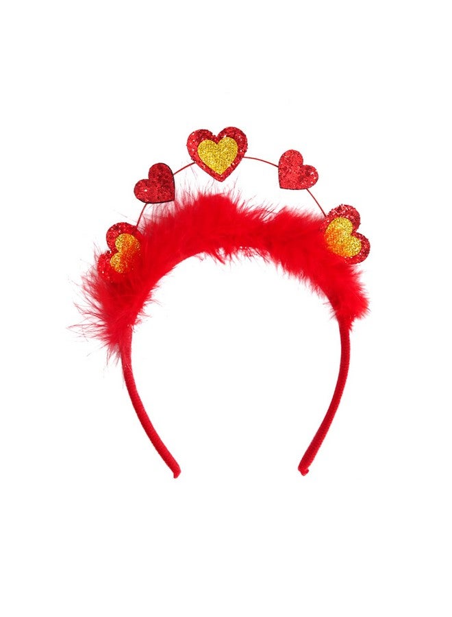 Dzrige Valentine'S Day Heart Headband Sequin Love Hair Band Hoop Glitter Heart Shaped Hair Accessoires For Girls Women Valentine'S Day New Year Wedding Birthday Party Gift - Image 1