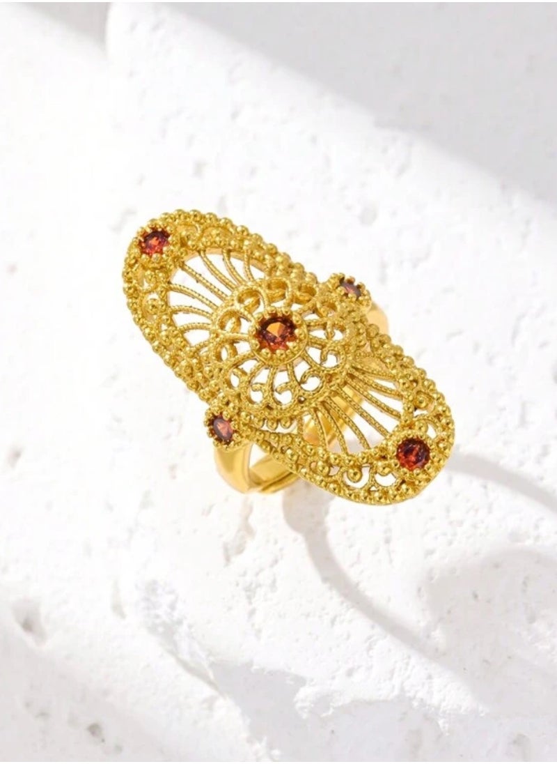 GOLDMAX 21k Gold Plated Ring For Women One Size  - Image 2