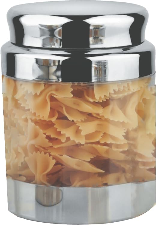 JVL Classic Canister Container for Kitchen Storage Stainless Steel(1.5 L) Storage Jar for Snack Coffee Tea Groceries CLC_3 - Image 1