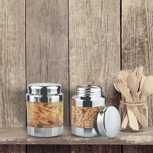 JVL Classic Canister Container for Kitchen Storage Stainless Steel(1.5 L) Storage Jar for Snack Coffee Tea Groceries CLC_3 - Image 4