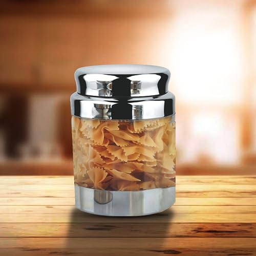 JVL Classic Canister Container for Kitchen Storage Stainless Steel(1.5 L) Storage Jar for Snack Coffee Tea Groceries CLC_3 - Image 5