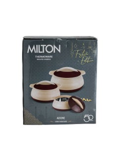 Milton 3 Pieces Plastic Food Container Set White Brown Sizes / 1000-1500-2500 ml  - Image 3