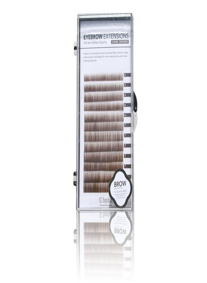 KC Republic Eyebrow Extensions Kit with 1 x Trays of Mink Eyebrows In Dark Brown, Comes on Mixed Length Trays 5-8 Mm Mix by Kc Republic - Image 1