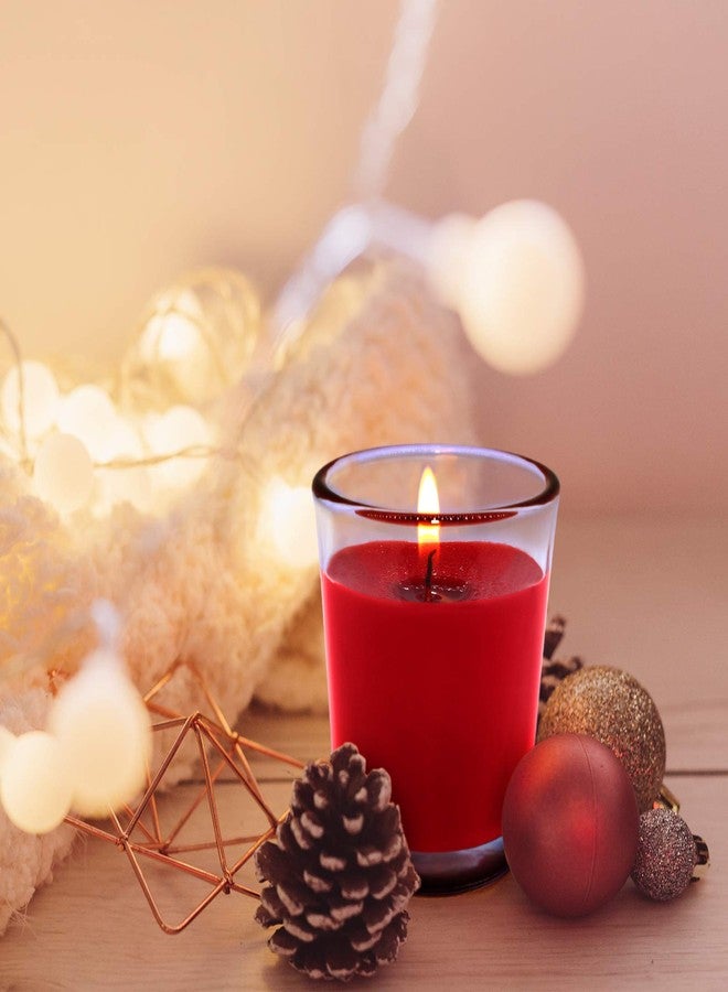 BERYSCEN Set of 12 Red Votive Candles for Christmas Valentine's, Unscented Bulk Candles for Home Weddings Party Festival Decorative and DIY - Image 2