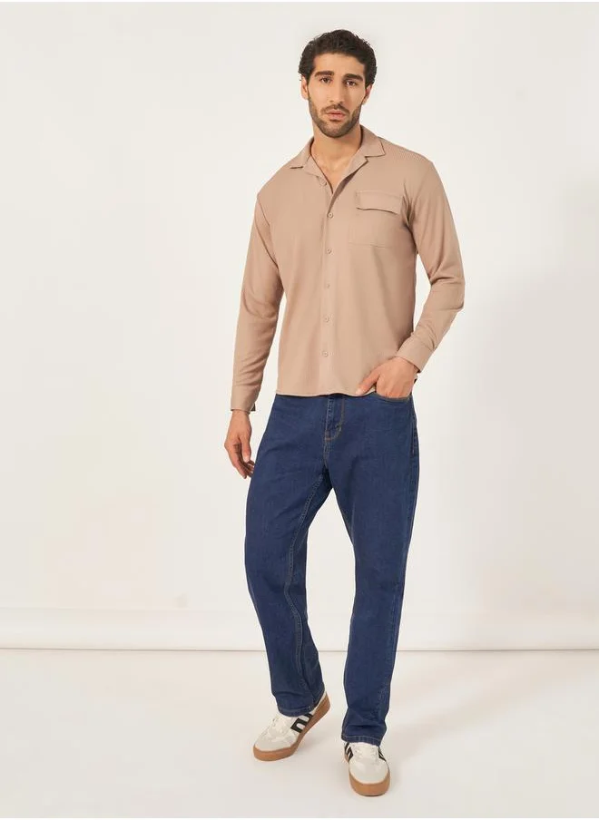 Styli Relaxed Fit Casual Solid Shirt