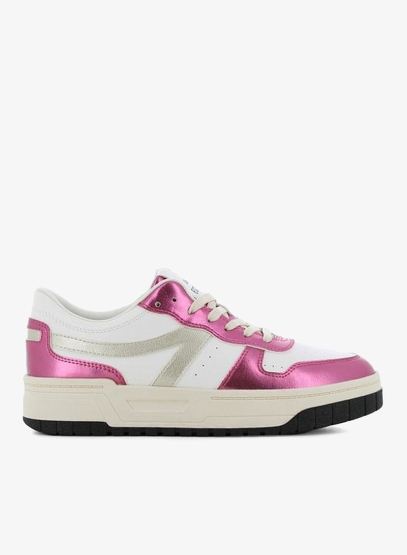 SJ Women's Panelled Lace-Up Low Top Sneakers - Image 1