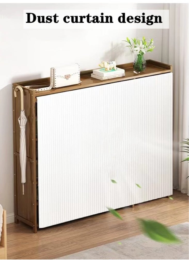 Kutis 6-Tiers Shoe Rack Assembly Shoe Rack Storage Organizer Bamboo Density Board 90x24x117 Centimeter  - Image 2