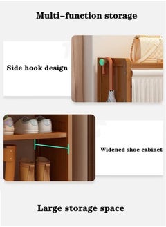 Kutis 6-Tiers Shoe Rack Assembly Shoe Rack Storage Organizer Bamboo Density Board 90x24x117 Centimeter  - Image 3