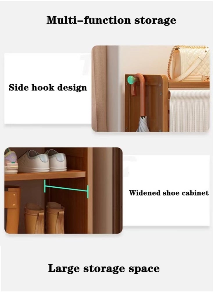 Kutis 6-Tiers Shoe Rack Assembly Shoe Rack Storage Organizer Bamboo Density Board 90x24x117 Centimeter  - Image 3