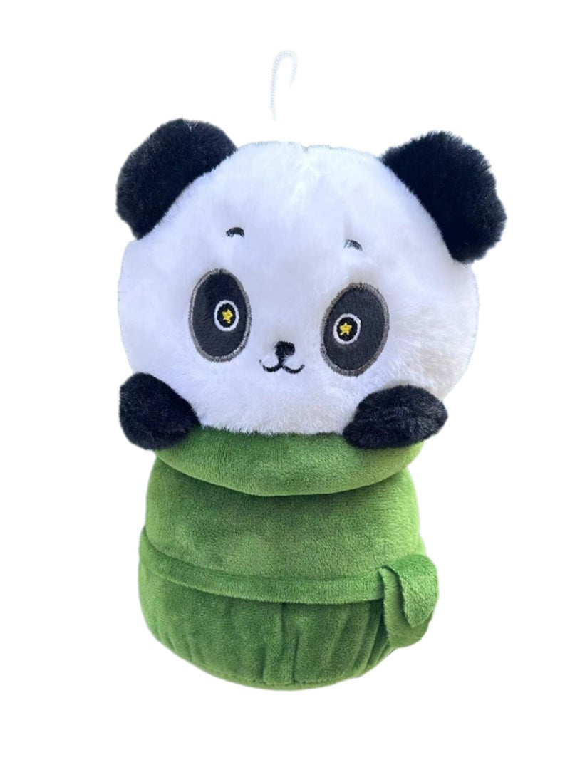 8-Inch Bamboo Tube Panda Plush Toy, Animal Pillow, Soft Cartoon Doll Decoration, Suitable As A Gift For Children And Loved Ones On Birthdays And Holidays - Image 1