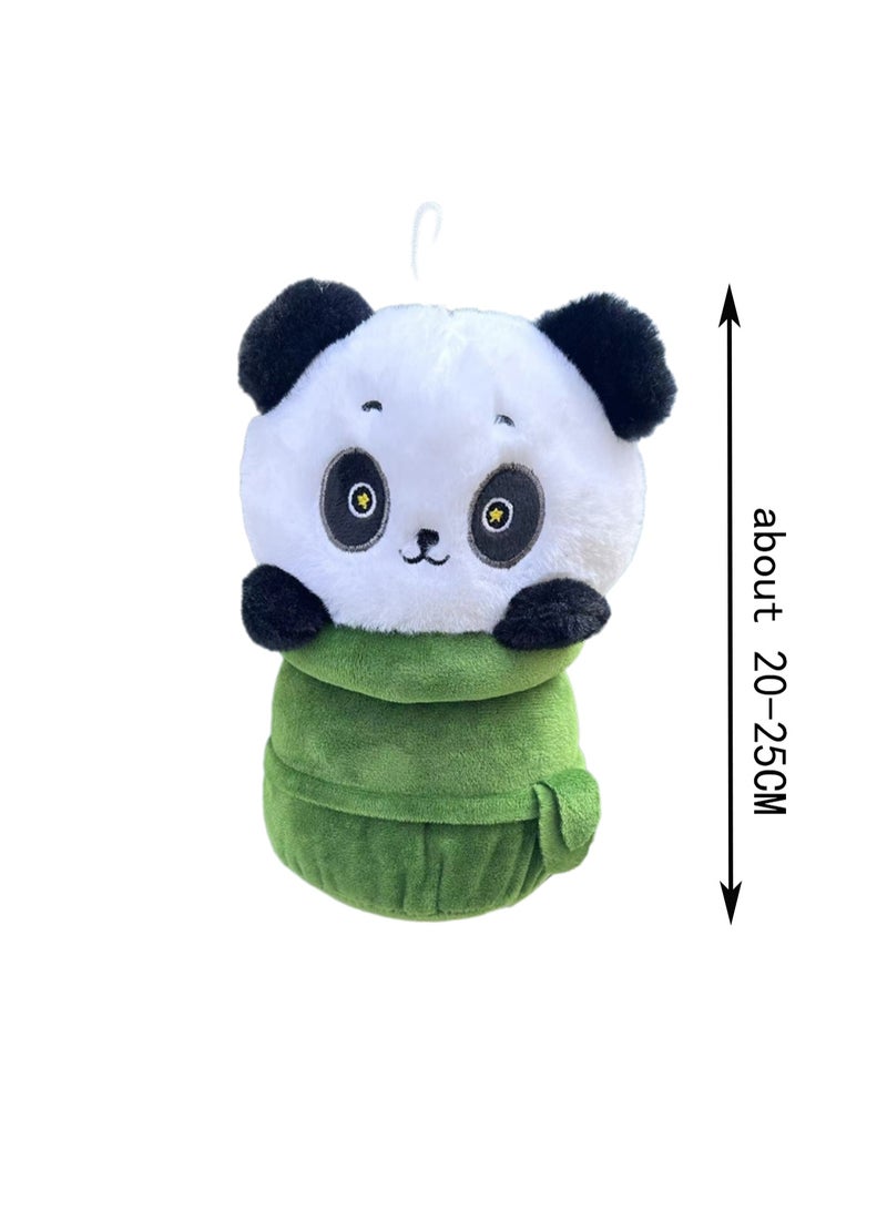 8-Inch Bamboo Tube Panda Plush Toy, Animal Pillow, Soft Cartoon Doll Decoration, Suitable As A Gift For Children And Loved Ones On Birthdays And Holidays - Image 2