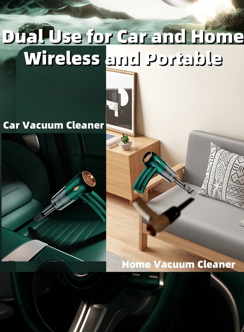 Cordless Car Cleaners - Wireless Mini Car Vacuum Cleaner with LED Light