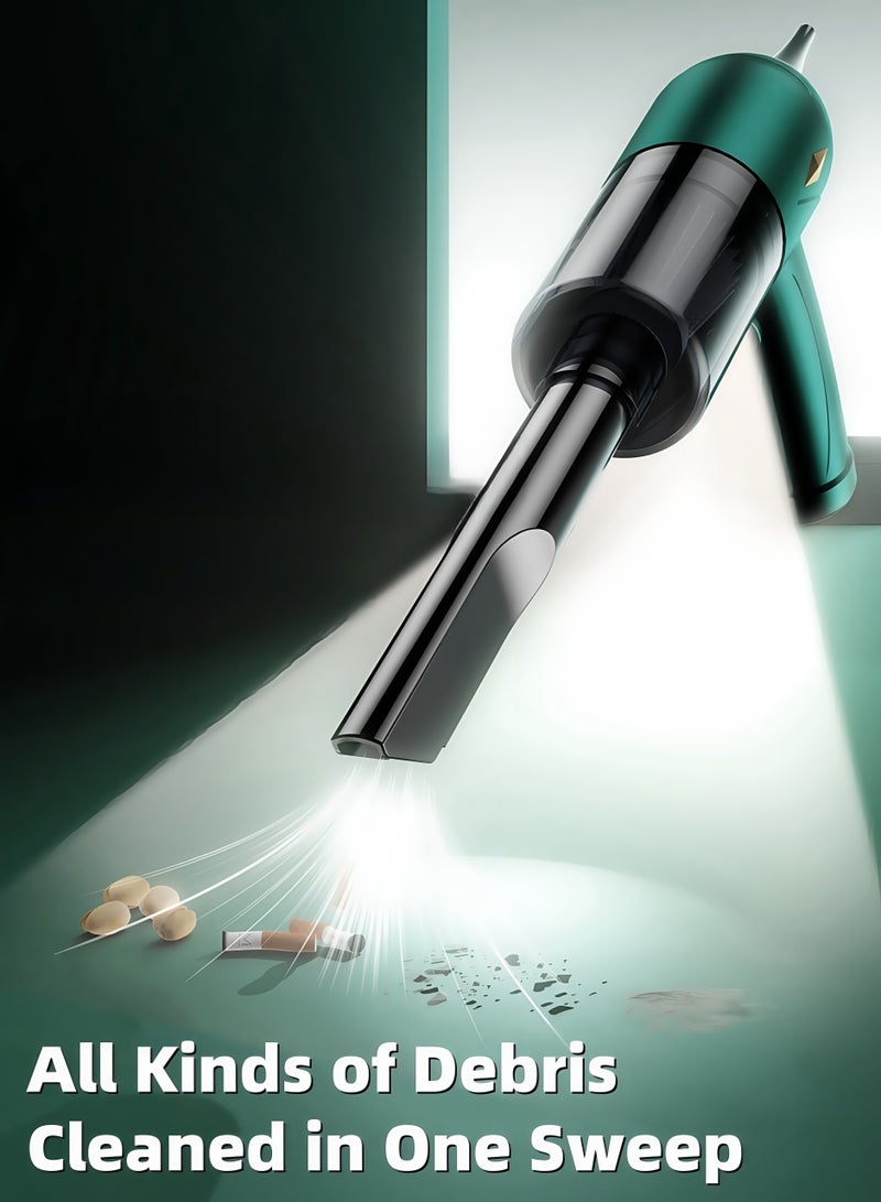 Cordless Car Cleaners - Wireless Mini Car Vacuum Cleaner with LED Light
