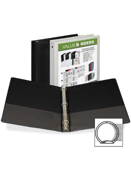 Samsill Samsill Economy Round Ring Value Insertable BinderLetter  85 x 11  1 Capacity  12  Carton  - Image 2