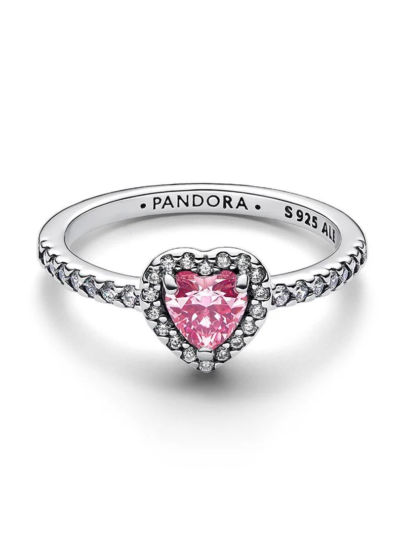 PANDORA Elevated Pink Heart Ring