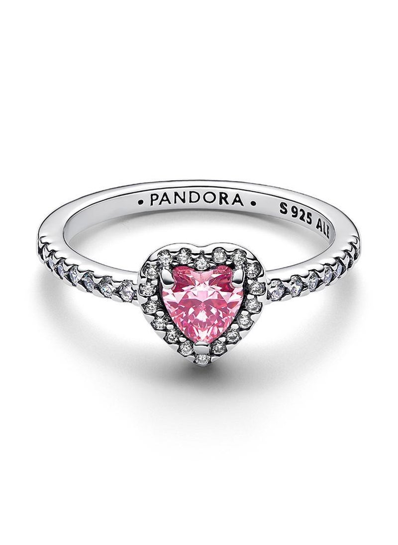 PANDORA Elevated Pink Heart Ring  - Image 2