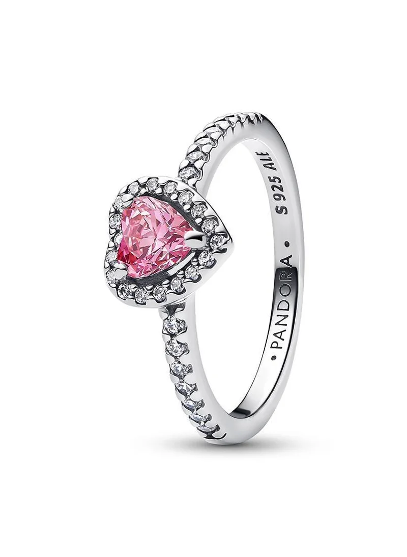 PANDORA Elevated Pink Heart Ring