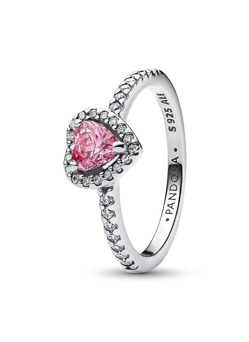 Elevated Pink Heart Ring