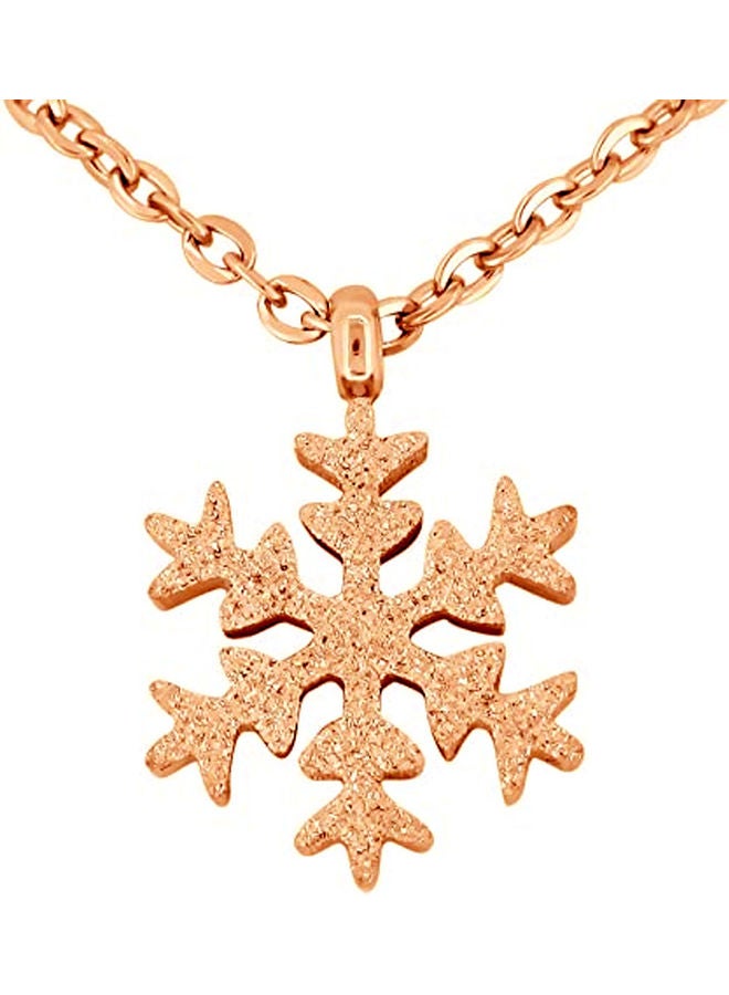 AIWANTO Rose Gold Stainless Steel Pendant Necklace - Image 2