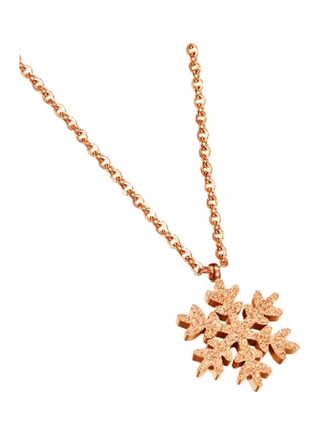 AIWANTO Rose Gold Stainless Steel Pendant Necklace - Image 1