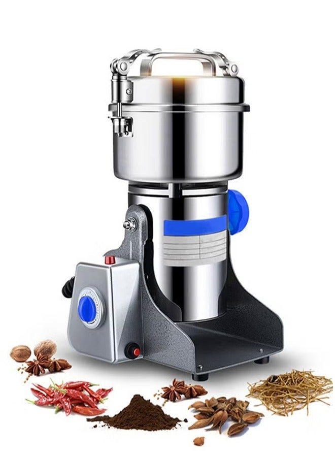 ET-LIFE Electric Grain Mill Grinder, 800g Stainless Steel Herb Mill, 1400W High Speed Commercial Grinder Machine, Superfine Mill Speedy Grinding for Dry Grains Cereals Coffee Corn Pepper - Image 1