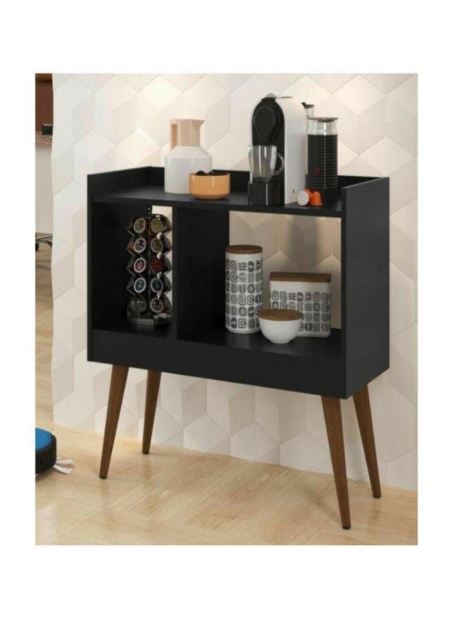 A modern black coffee corner adds a sense of luxury and comfort to your home every morning. The elegant design combines practical simplicity with calm elegance, making your coffee corner your favorite spot in the house.