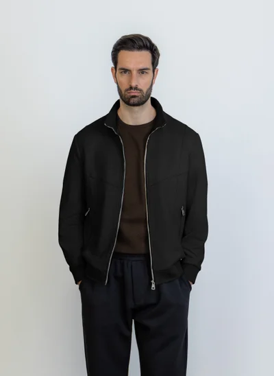 SHAPES SUEDE TAB COLLAR JACKET