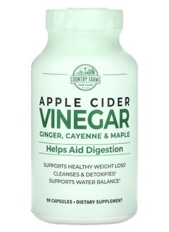 COUNTRY FARMS Apple Cider Vinegar Ginger Cayenne & Maple 90 Capsules 
