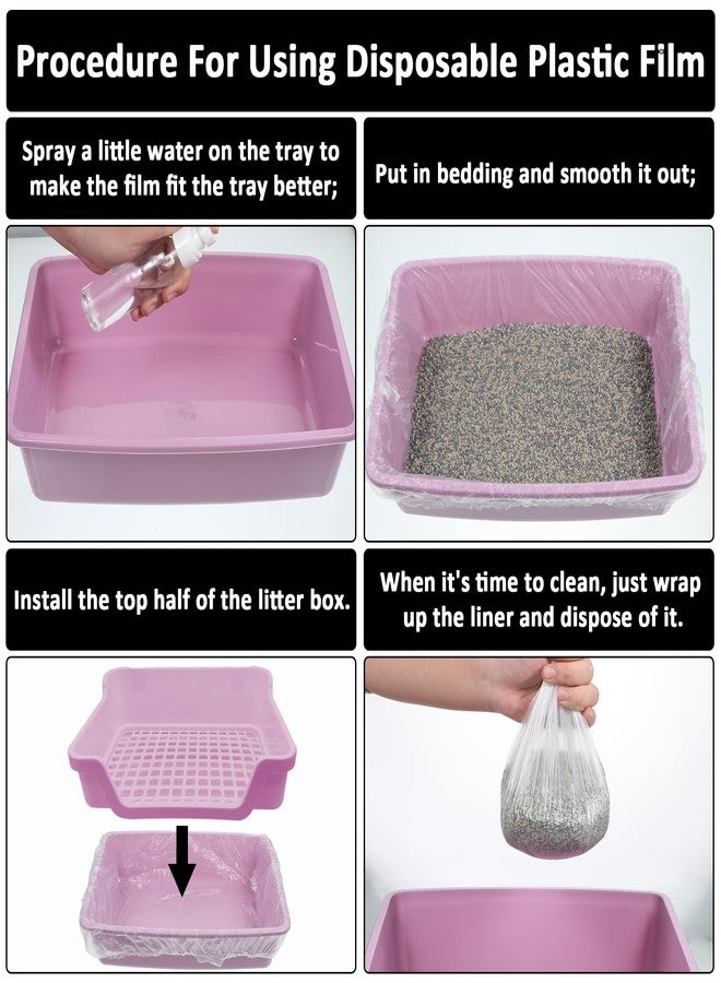 Qianyu 50 PCS Small Animal Cage Liners Disposable Rabbit Bedding & Litter Box Liners Toilet Plastic Film Pan Bags for Bunny Cat Guinea Pig Bird Hamster Chinchilla - Image 4