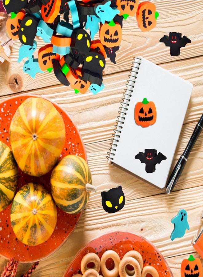 OZIO Halloween Mini Erasers for Kids - 4 Styles Cute Pumpkin Ghost Bat Erasers, Trick or Treat Party Favors, Goody Bag Filler 48pcs, Decorations - Image 3