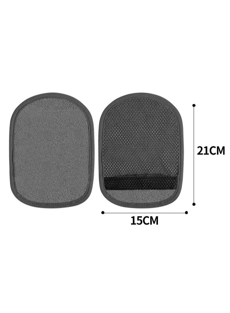 2 Pcs Sand Remover Mitts for Beach, Soft Coral Fleece - Image 2