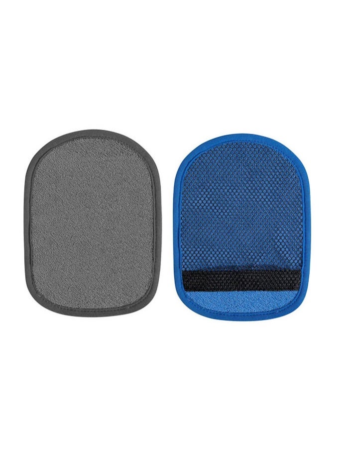 2 Pcs Sand Remover Mitts for Beach, Soft Coral Fleece - Image 1