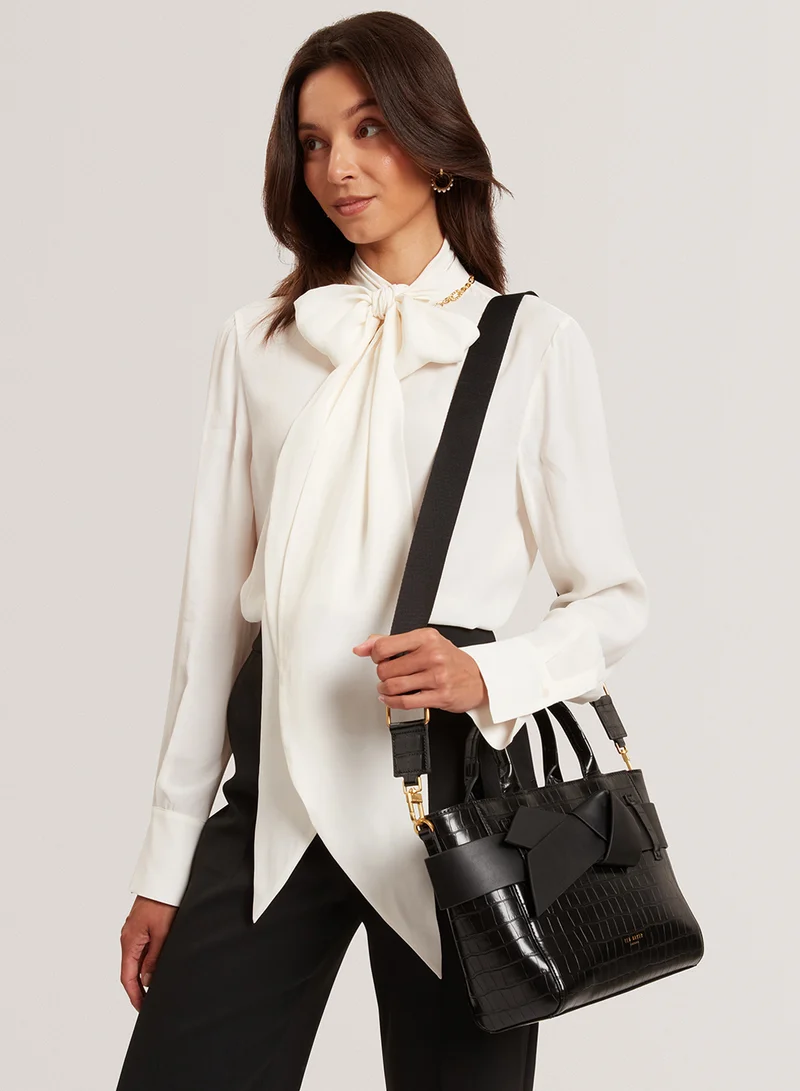 تيد بيكر Jjosia Croc Effect Know Bow Satchel