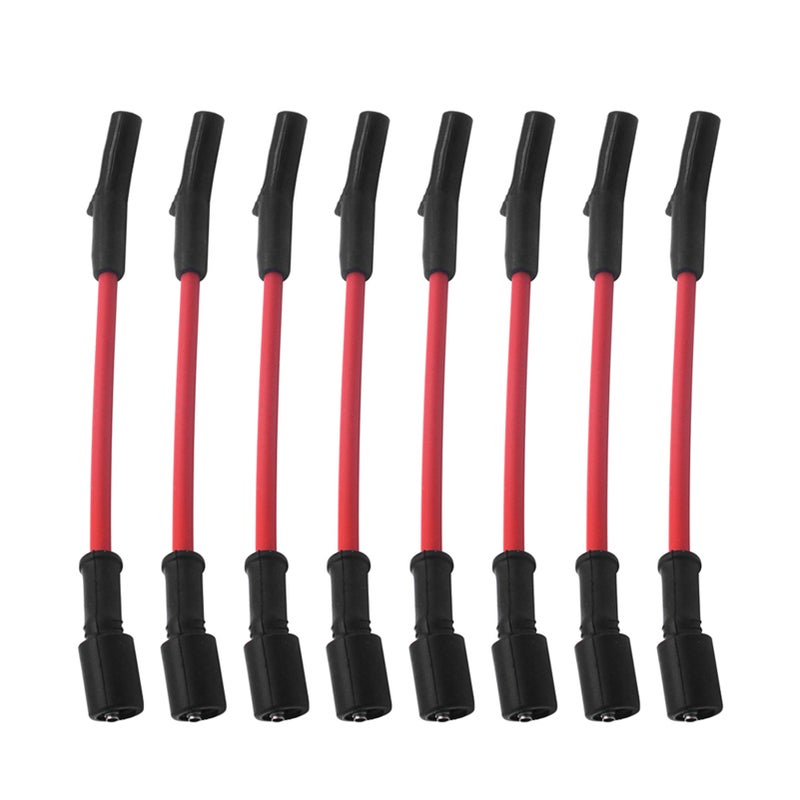 10mm High-performance Spark Plug Wires(Bend End) Set Fit for Chevrolet GM, Compatible with LSx LS1 LS2 LS3 LS6 LS7 SI-AT38006 - Image 1