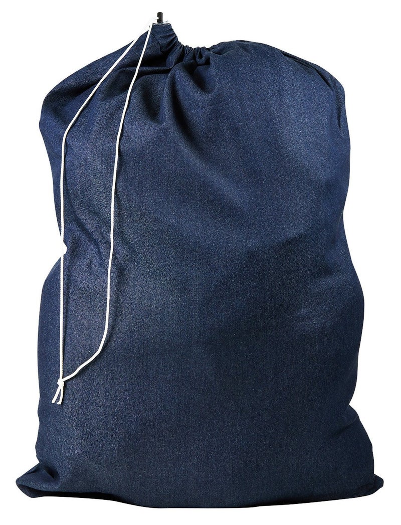 Handy Laundry Laundry Bag - Locking Drawstring Closure and Machine Washable. These Bags will Fit a Laundry Basket or Hamper and Strong Enough to Carry up to Three Loads of Clothes. (Denim) - Image 1