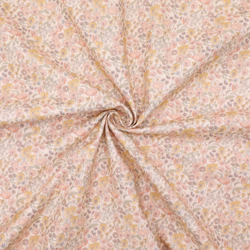 Tinyspool & Co. 100% American Cotton Fabric â€“ 3 Yard Cut Quilting Fabric â€“ Prewashed Preshrunk Yardage for Quilt Backing Borders Binding Sewing Crafts â€“ Fall Harvest No.3 â€“ Spring Coral - Image 3