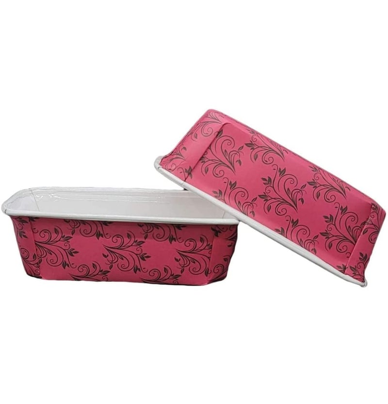 Adaamya 50 Pcs Bake Serve Plumpy Disposable Paper Mould Bakeable TrayPan for Plum Muffin Pasta Cup Cake Loaf Home Restaurant Cafe Beetroot Red - Image 5