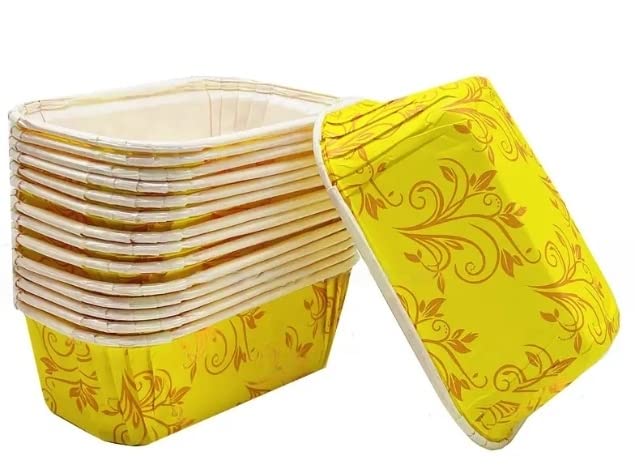 Adaamya 50 Pcs Bake Serve Plumpy Disposable Paper Mould Bakeable TrayPan for Plum Muffin Pasta Cup Cake Loaf Home Restaurant Cafe Beetroot Red - Image 2