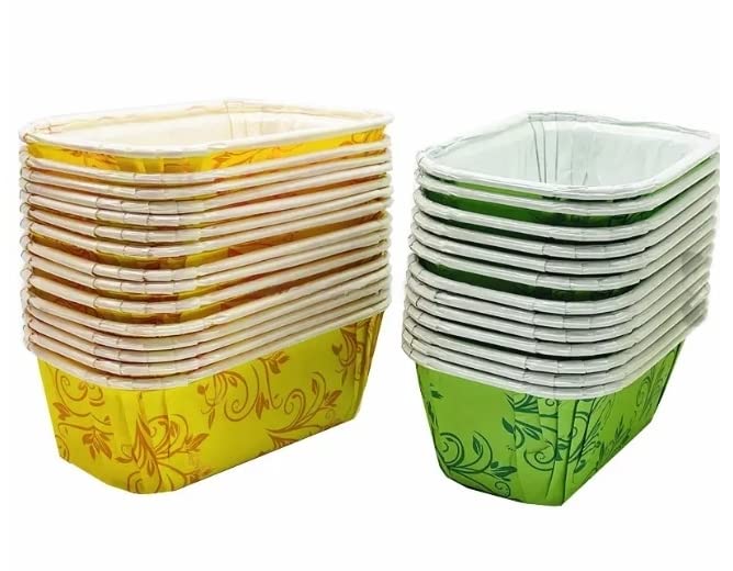Adaamya 50 Pcs Bake Serve Plumpy Disposable Paper Mould Bakeable TrayPan for Plum Muffin Pasta Cup Cake Loaf Home Restaurant Cafe Beetroot Red - Image 1