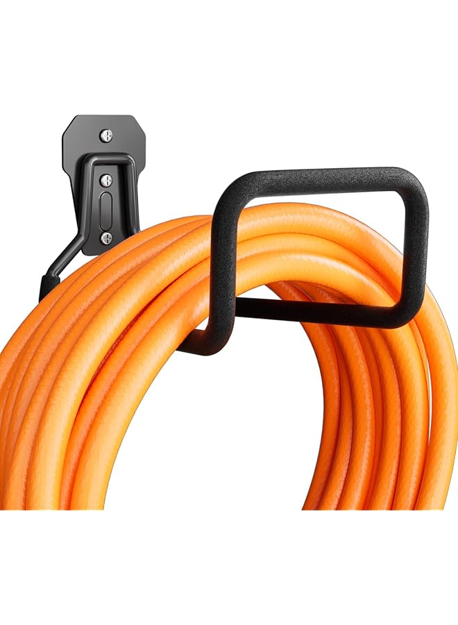erorex Hose Hanger, Heavy Duty Metal Hose Holder Wall Mount, Garden Hose Holder Wall Mount, Heavy Duty Water Hose Hanger for Garage Outside, Flexible Metal Hose Reel - Image 1