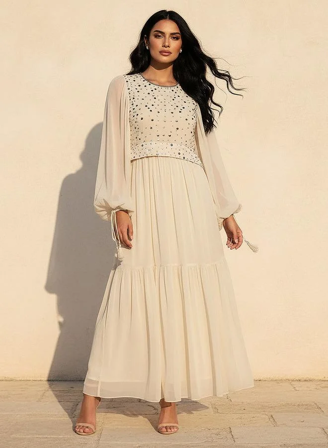 Splash FAV A line Maxi Dress with Embellished Detail