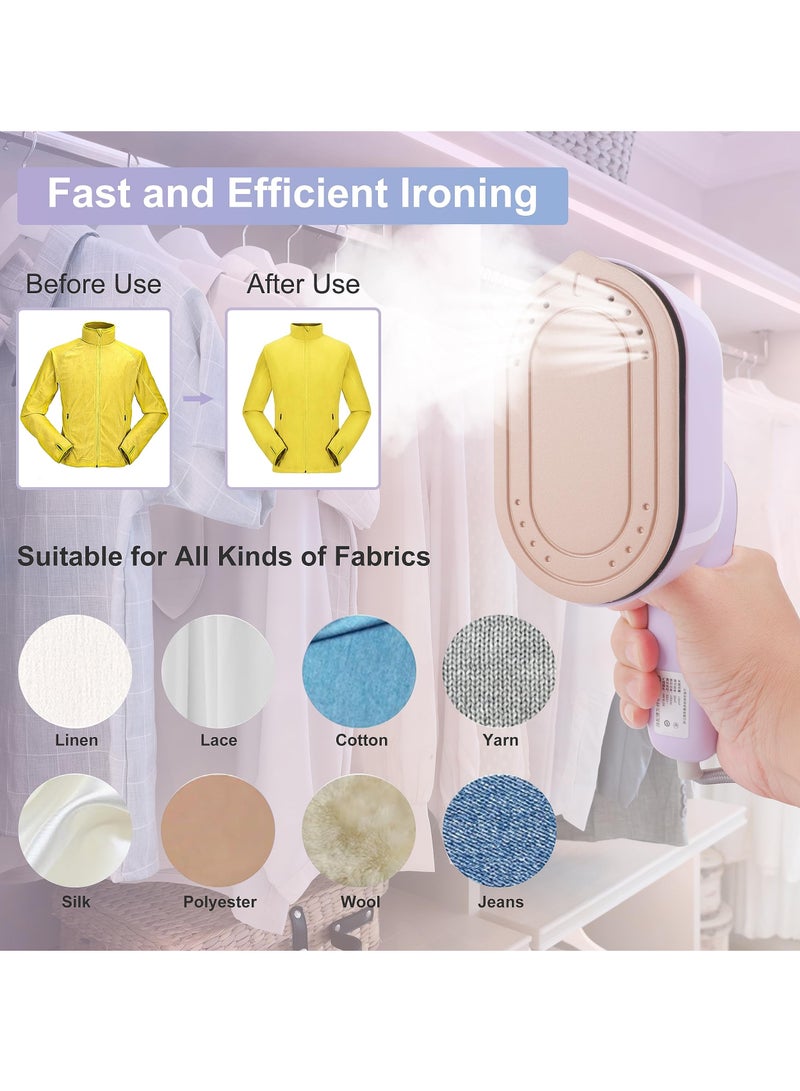 Hoasis Travel Steam Iron, 1090W Foldable Mini Steam Iron Handheld, Travel Steamer for Clothes Supports Wet and Dry Ironing, 15s Fast Heat Up, Portable Steamer Iron for Home and Travel - Image 3