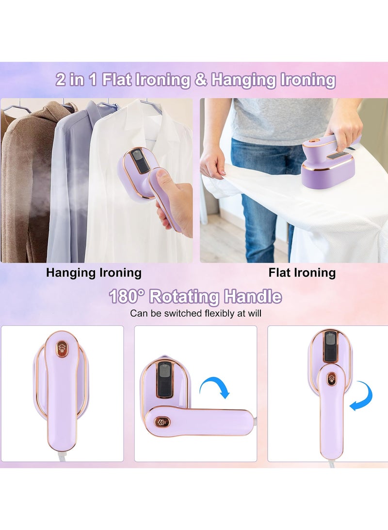 Hoasis Travel Steam Iron, 1090W Foldable Mini Steam Iron Handheld, Travel Steamer for Clothes Supports Wet and Dry Ironing, 15s Fast Heat Up, Portable Steamer Iron for Home and Travel - Image 4