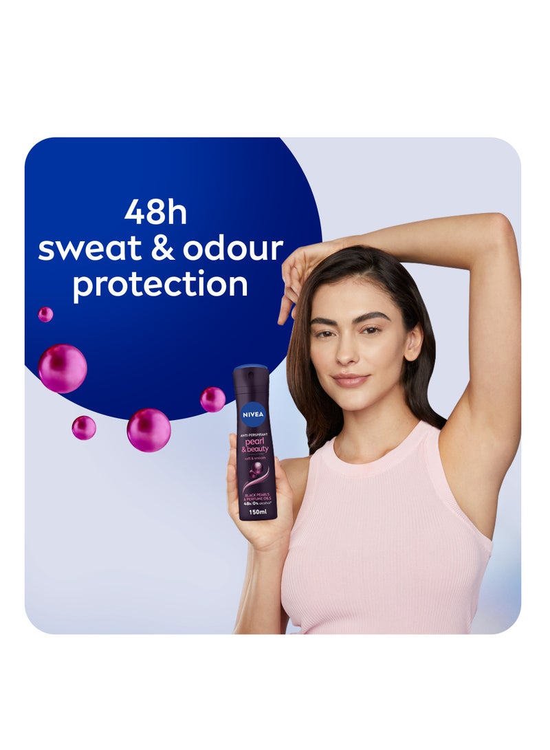 Nivea Antiperspirant Black Pearl And Perfume Oils Spray - Image 3