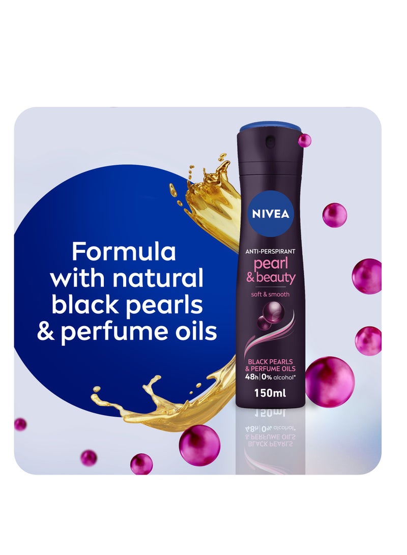 Nivea Antiperspirant Black Pearl And Perfume Oils Spray - Image 4