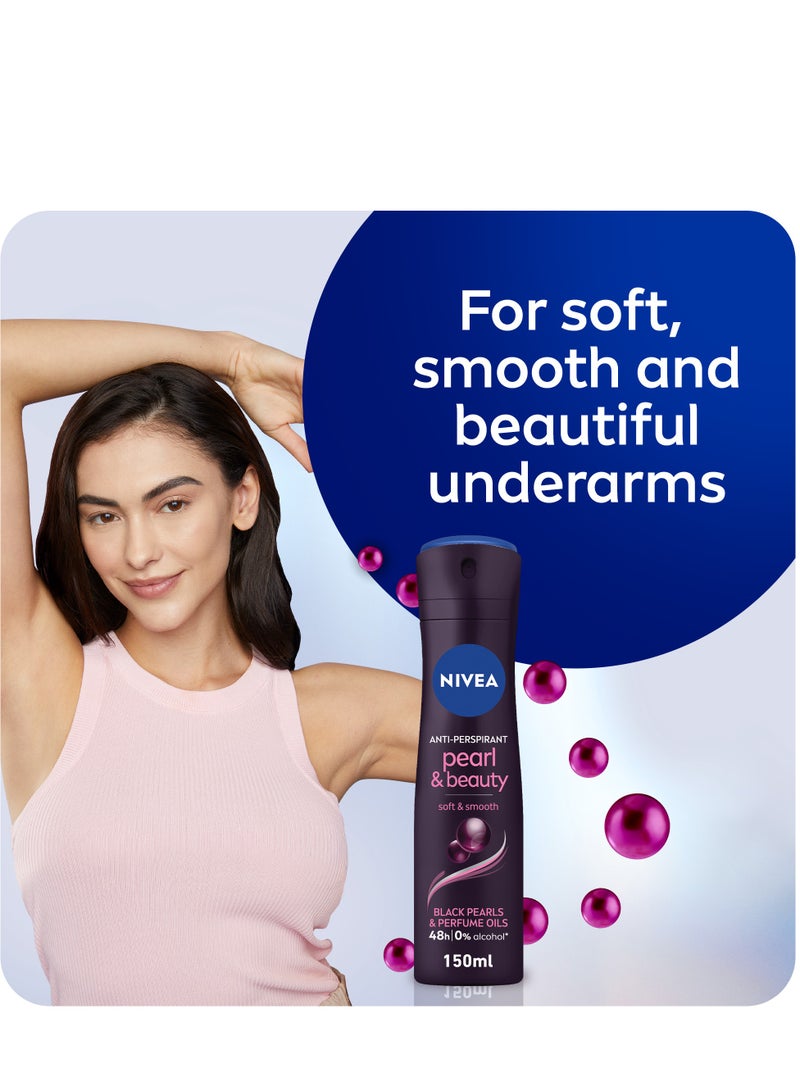 Nivea Antiperspirant Black Pearl And Perfume Oils Spray - Image 2