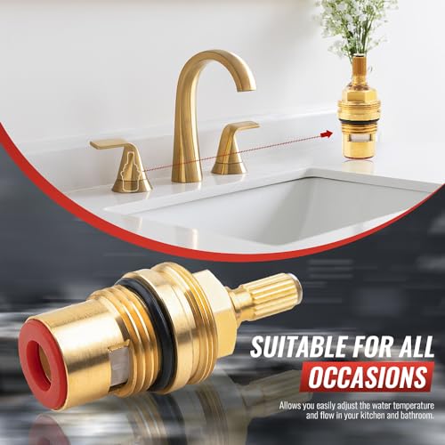 hansengroe 2 Pack Kitchen Faucet Cartridge Replacement Parts for Hansgrohe 94008000 94009000, Cold and Hot Installation Suitable for Shower Valve Cartridge (94009000+94008000) - Image 3