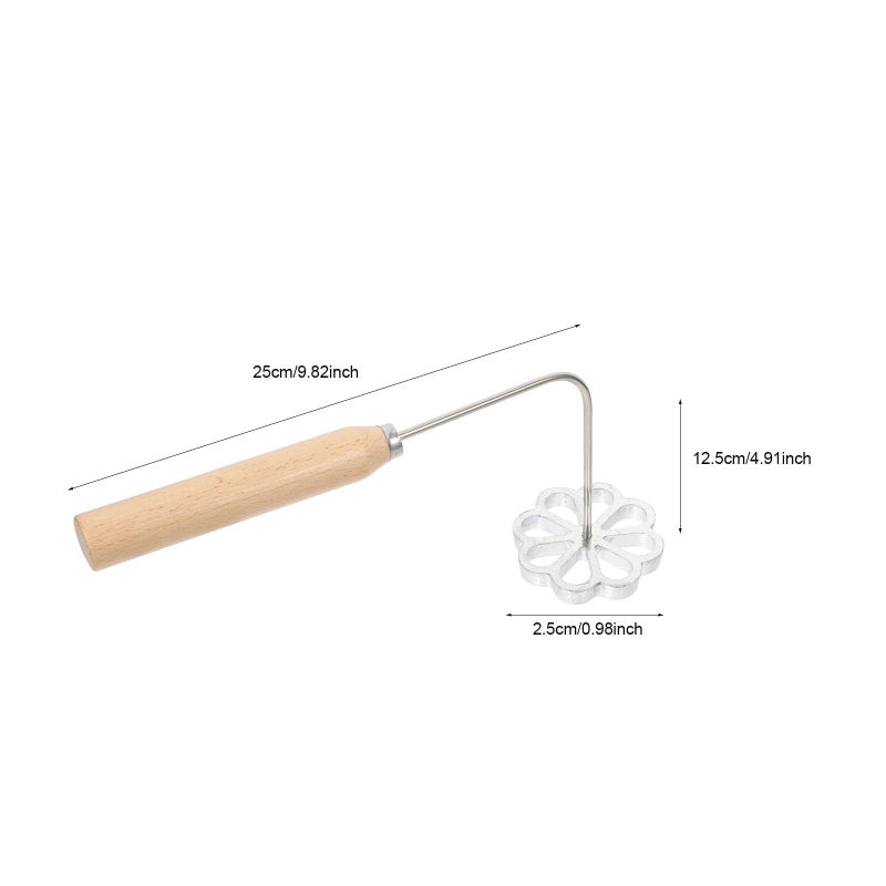 Aluminum Alloy Nonstick Dough Mold Set With Hollow Flower Heart Shape Wooden Handle - Image 3